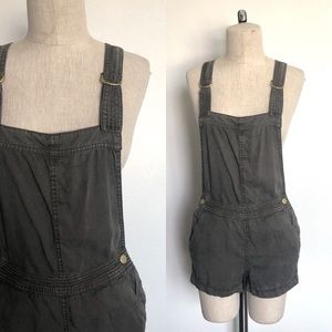 H&M DARK OLIVE GREEN SHORTALLS - 4
